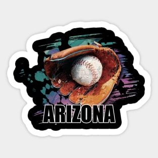 Retro Proud Team Name Arizona Classic Style Baseball Sticker